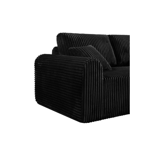 106.3" Cloud Modular Sectional Sofa Couch with L-Shape Chaise,Modern Minimalist Upholstered Couches for Living Room Bedroom,Deep Seat Corner Couch,No Assembly Required - Sonkuki