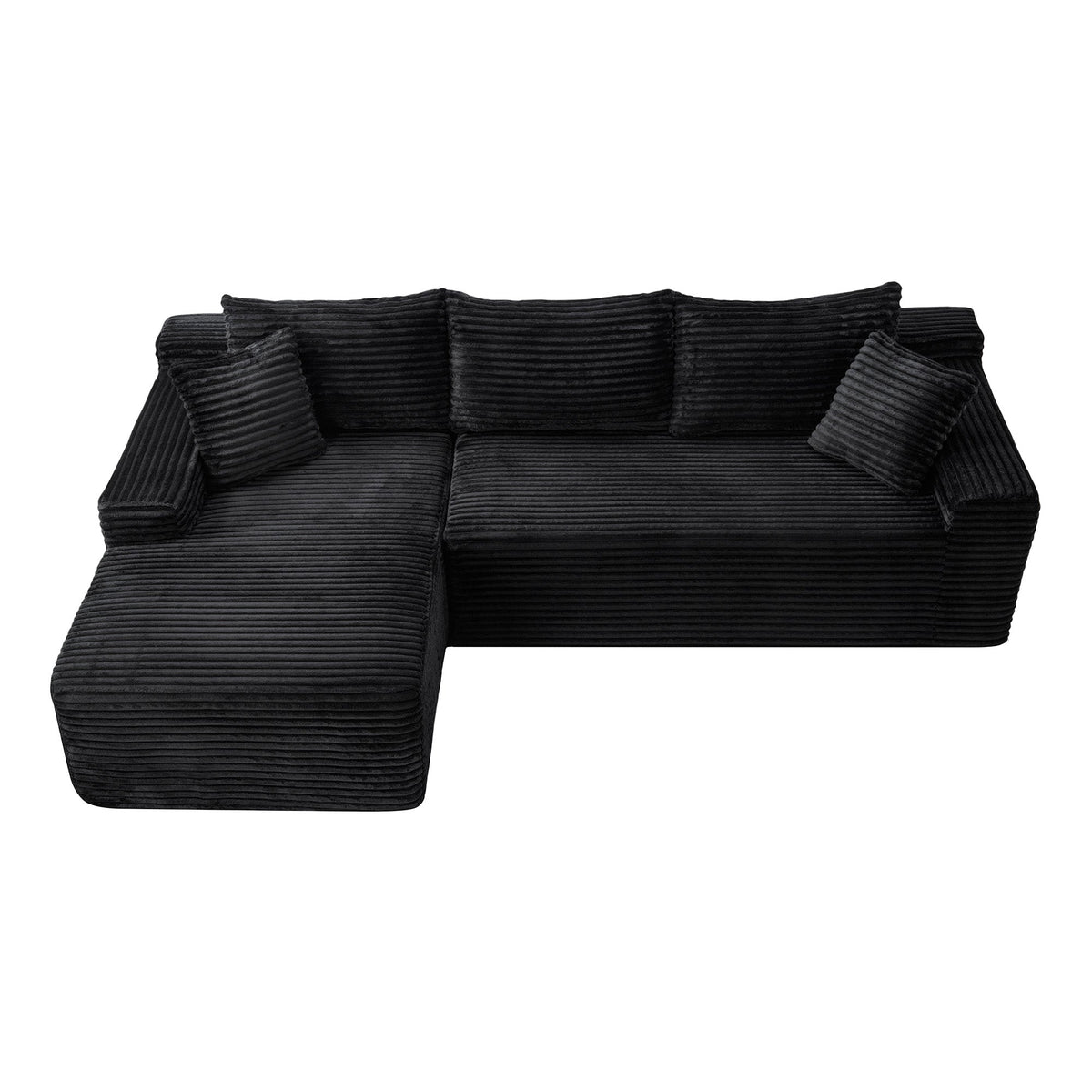106.3" Cloud Modular Sectional Sofa Couch with L-Shape Chaise,Modern Minimalist Upholstered Couches for Living Room Bedroom,Deep Seat Corner Couch,No Assembly Required - Sonkuki