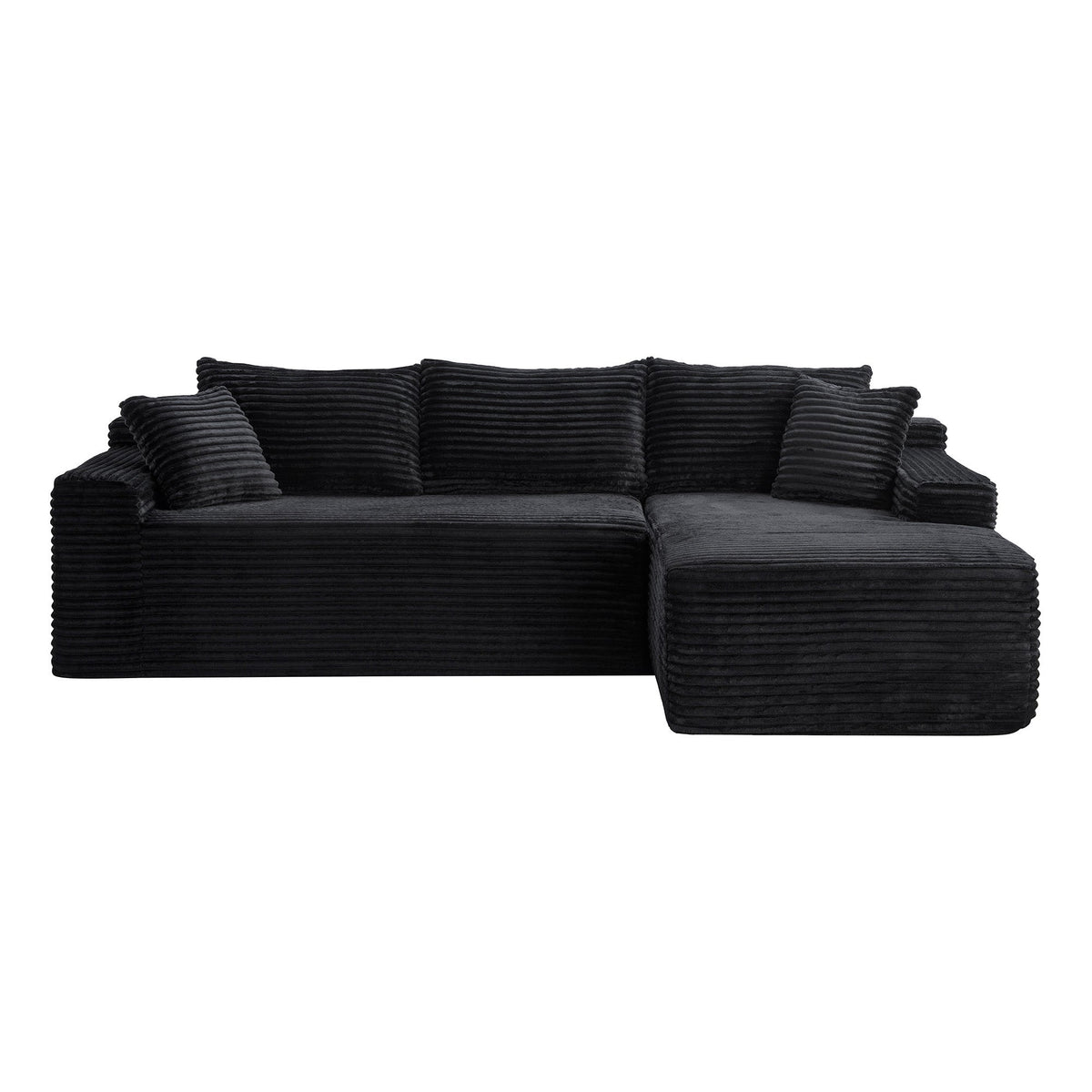 106.3" Cloud Modular Sectional Sofa Couch with L-Shape Chaise,Modern Minimalist Upholstered Couches for Living Room Bedroom,Deep Seat Corner Couch,No Assembly Required - Sonkuki