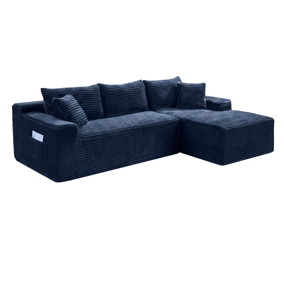 106.3" Cloud Modular Sectional Sofa Couch with L-Shape Chaise,Modern Minimalist Upholstered Couches for Living Room Bedroom,Deep Seat Corner Couch,No Assembly Required - Sonkuki