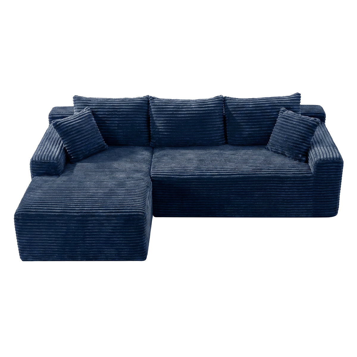 106.3" Cloud Modular Sectional Sofa Couch with L-Shape Chaise,Modern Minimalist Upholstered Couches for Living Room Bedroom,Deep Seat Corner Couch,No Assembly Required - Sonkuki