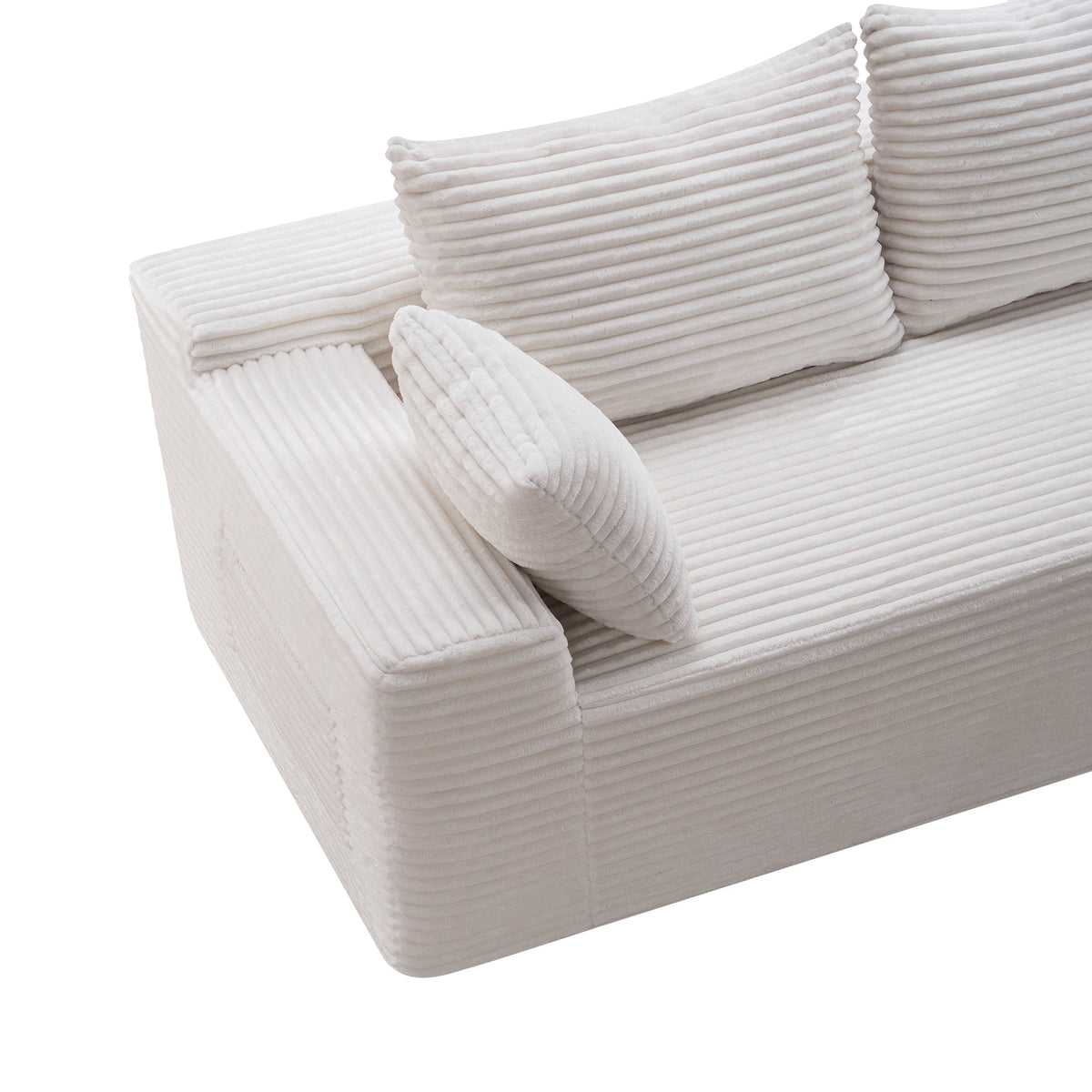 106.3" Cloud Modular Sectional Sofa Couch with L-Shape Chaise,Modern Minimalist Upholstered Couches for Living Room Bedroom,Deep Seat Corner Couch,No Assembly Required - Sonkuki