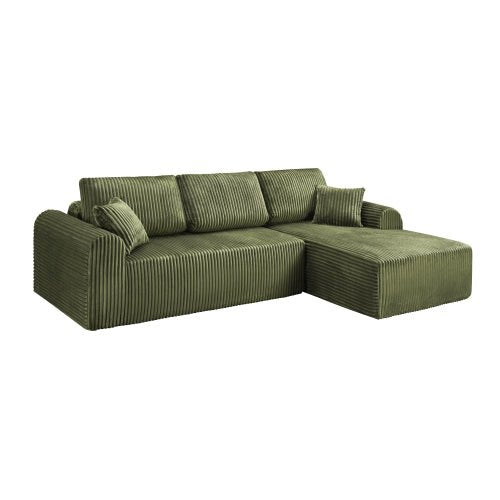 106.3" Cloud Modular Sectional Sofa Couch with L-Shape Chaise,Modern Minimalist Upholstered Couches for Living Room Bedroom,Deep Seat Corner Couch,No Assembly Required - Sonkuki