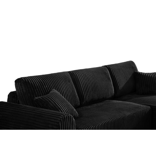 106.3" Cloud Modular Sectional Sofa Couch with L-Shape Chaise,Modern Minimalist Upholstered Couches for Living Room Bedroom,Deep Seat Corner Couch,No Assembly Required - Sonkuki