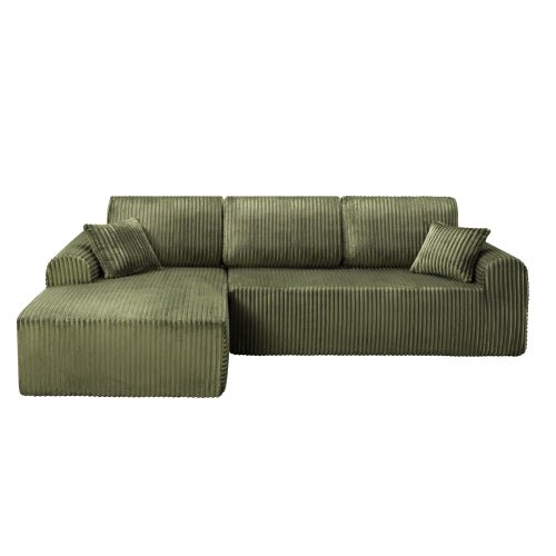 106.3" Cloud Modular Sectional Sofa Couch with L-Shape Chaise,Modern Minimalist Upholstered Couches for Living Room Bedroom,Deep Seat Corner Couch,No Assembly Required - Sonkuki