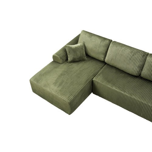 106.3" Cloud Modular Sectional Sofa Couch with L-Shape Chaise,Modern Minimalist Upholstered Couches for Living Room Bedroom,Deep Seat Corner Couch,No Assembly Required - Sonkuki