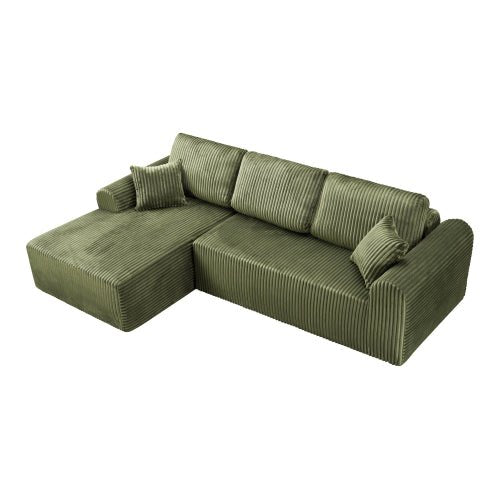 106.3" Cloud Modular Sectional Sofa Couch with L-Shape Chaise,Modern Minimalist Upholstered Couches for Living Room Bedroom,Deep Seat Corner Couch,No Assembly Required - Sonkuki