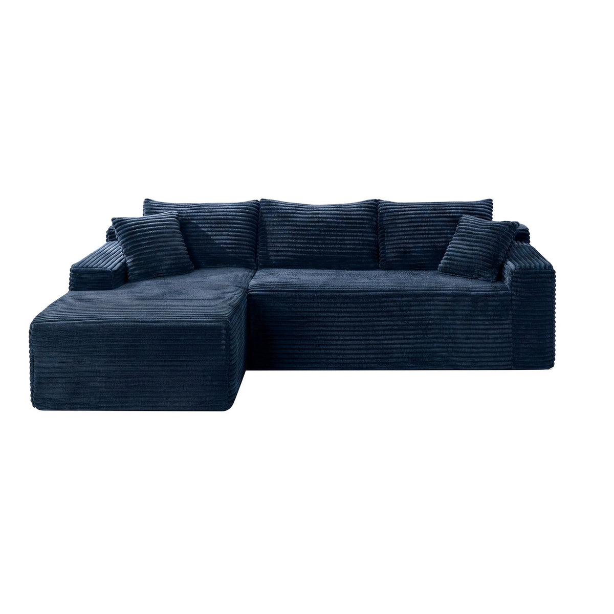 106.3" Cloud Modular Sectional Sofa Couch with L-Shape Chaise,Modern Minimalist Upholstered Couches for Living Room Bedroom,Deep Seat Corner Couch,No Assembly Required - Sonkuki