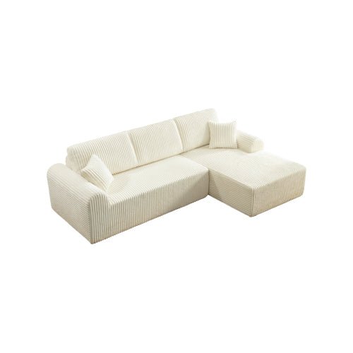 106.3" Cloud Modular Sectional Sofa Couch with L-Shape Chaise,Modern Minimalist Upholstered Couches for Living Room Bedroom,Deep Seat Corner Couch,No Assembly Required - Sonkuki