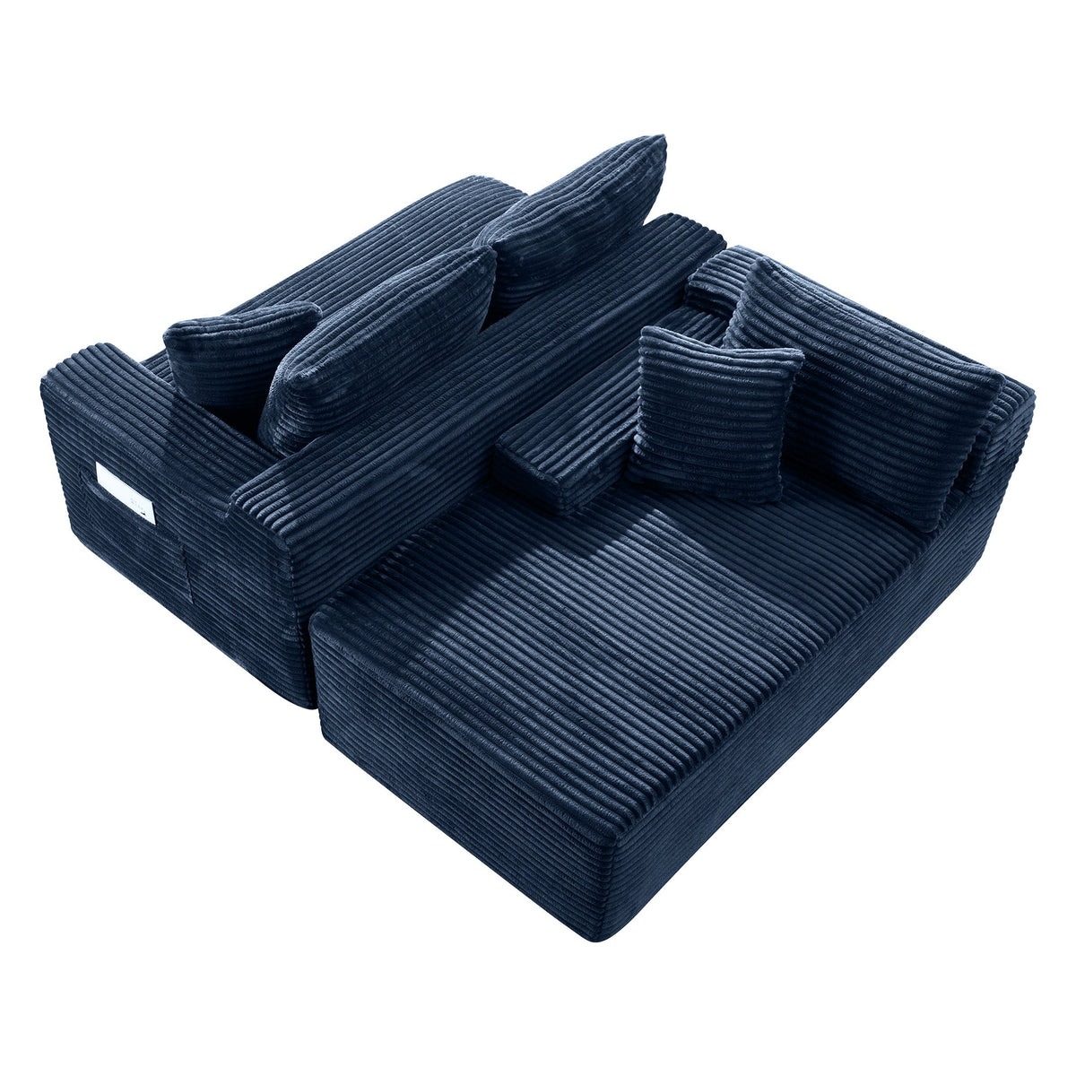 106.3" Cloud Modular Sectional Sofa Couch with L-Shape Chaise,Modern Minimalist Upholstered Couches for Living Room Bedroom,Deep Seat Corner Couch,No Assembly Required - Sonkuki