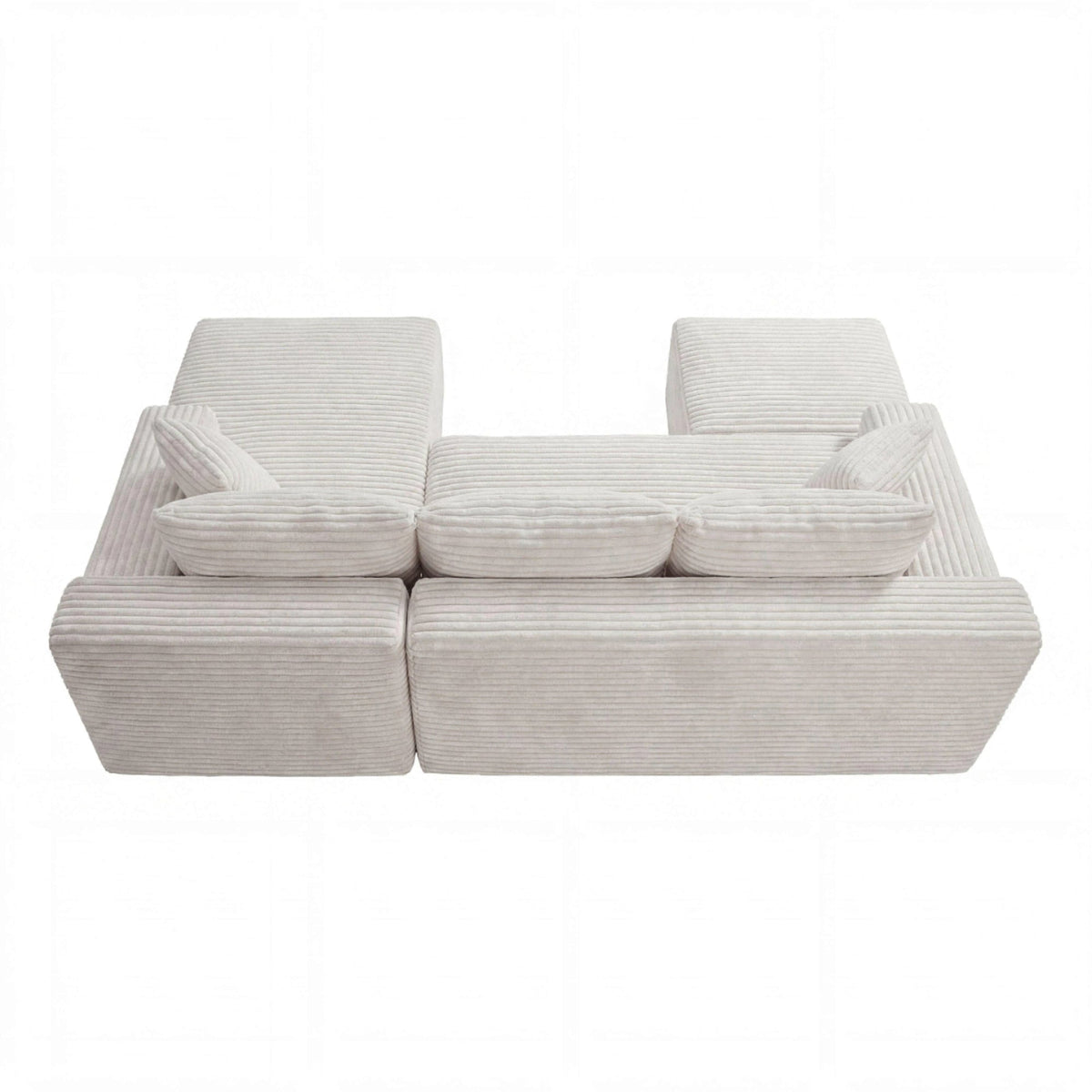 106.3" U-Shaped Cloud Sectional Sofa with Deep Seat,No Assembly Required,Modular Couches Sleeper for Living Room,Bedroom,Apartment - Sonkuki
