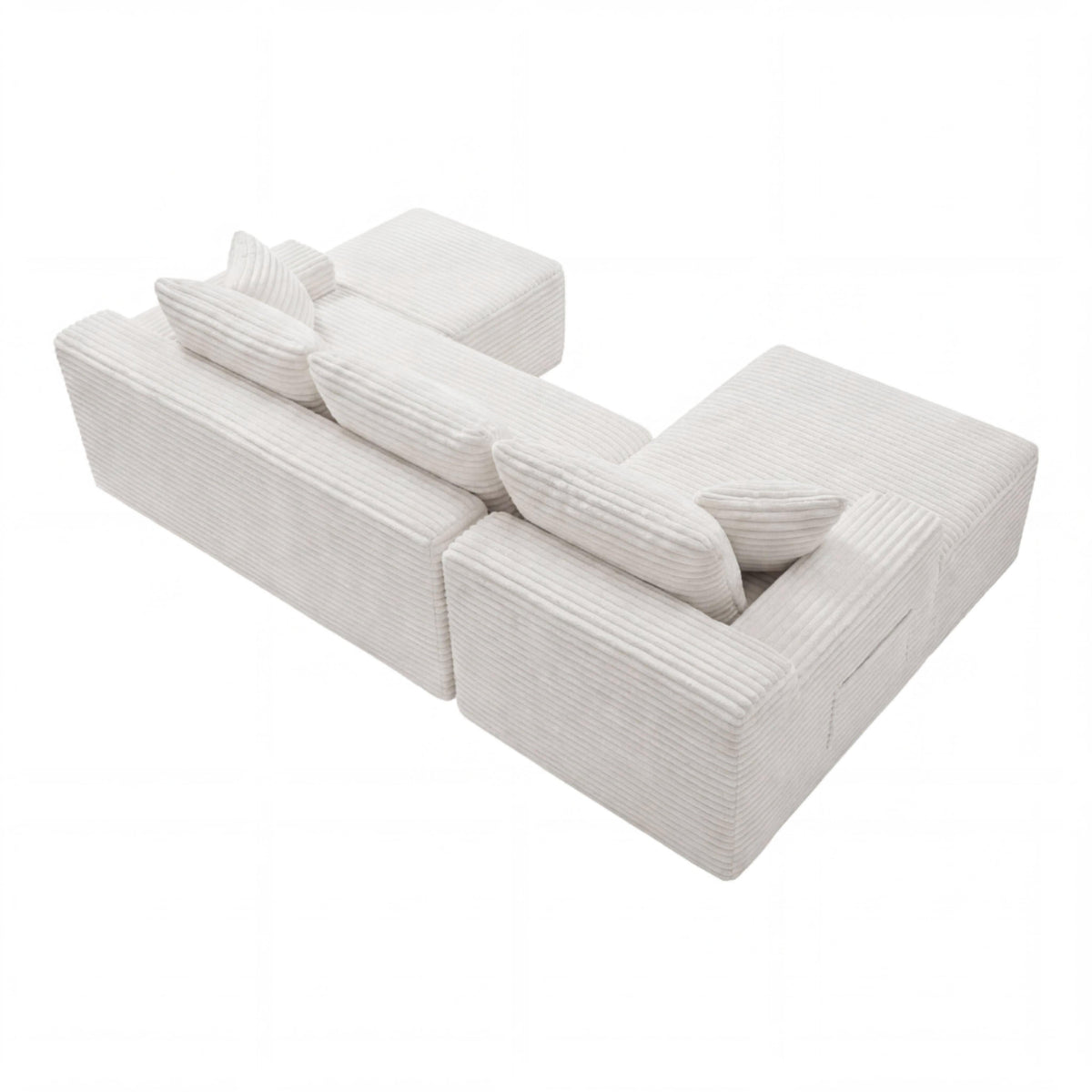 106.3" U-Shaped Cloud Sectional Sofa with Deep Seat,No Assembly Required,Modular Couches Sleeper for Living Room,Bedroom,Apartment - Sonkuki