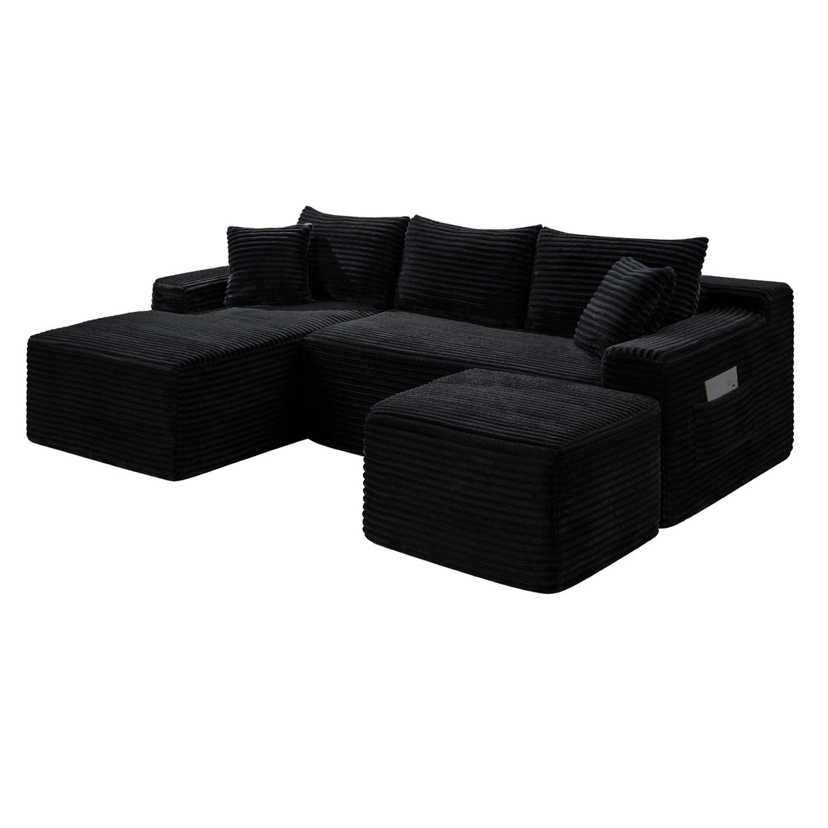 106.3" U-Shaped Cloud Sectional Sofa with Deep Seat,No Assembly Required,Modular Couches Sleeper for Living Room,Bedroom,Apartment - Sonkuki