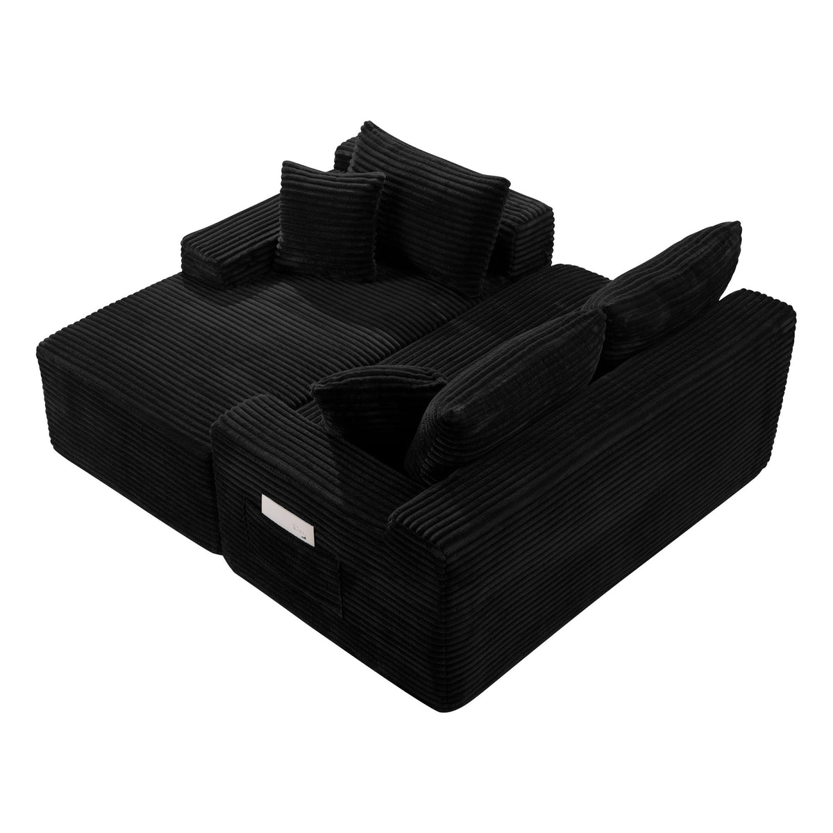 106.3" U-Shaped Cloud Sectional Sofa with Deep Seat,No Assembly Required,Modular Couches Sleeper for Living Room,Bedroom,Apartment - Sonkuki
