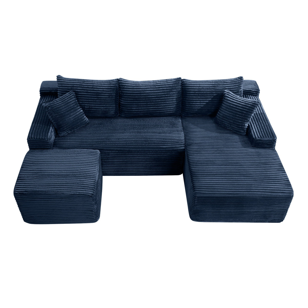 106.3" U-Shaped Cloud Sectional Sofa with Deep Seat,No Assembly Required,Modular Couches Sleeper for Living Room,Bedroom,Apartment - Sonkuki