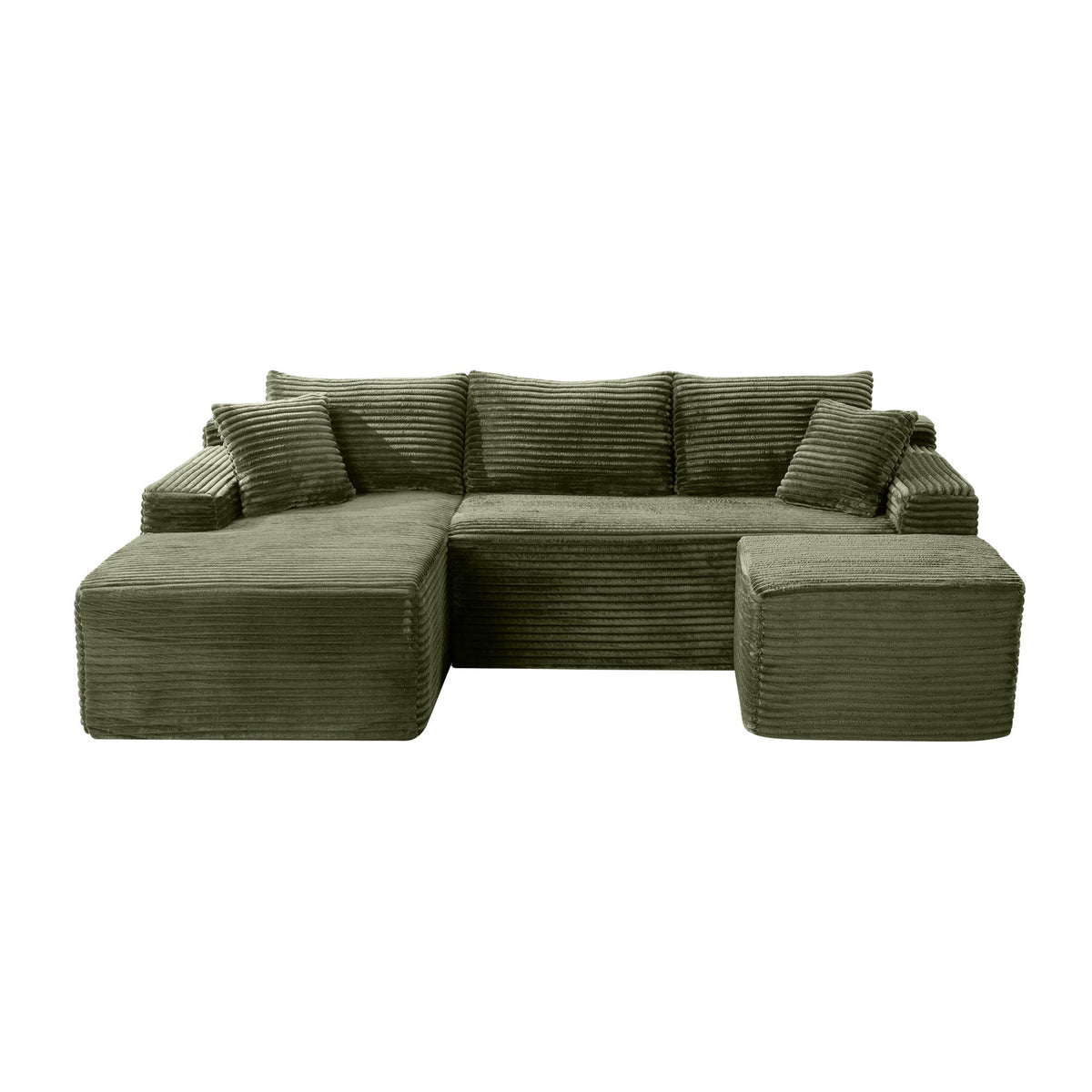 106.3" U-Shaped Cloud Sectional Sofa with Deep Seat,No Assembly Required,Modular Couches Sleeper for Living Room,Bedroom,Apartment - Sonkuki