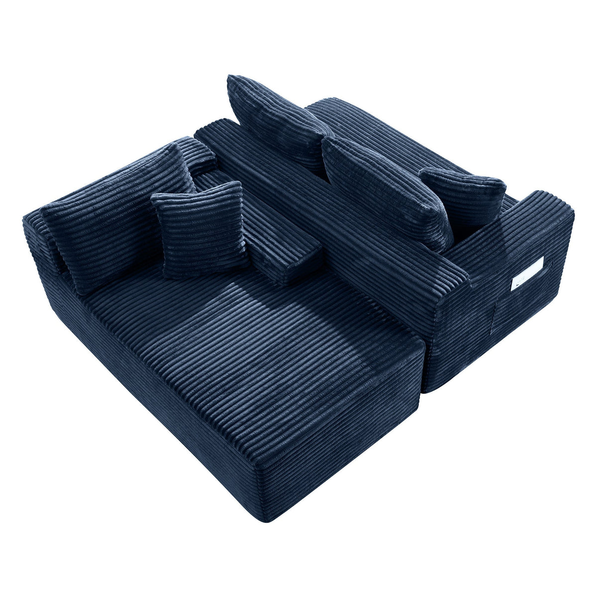 106.3" U-Shaped Cloud Sectional Sofa with Deep Seat,No Assembly Required,Modular Couches Sleeper for Living Room,Bedroom,Apartment - Sonkuki