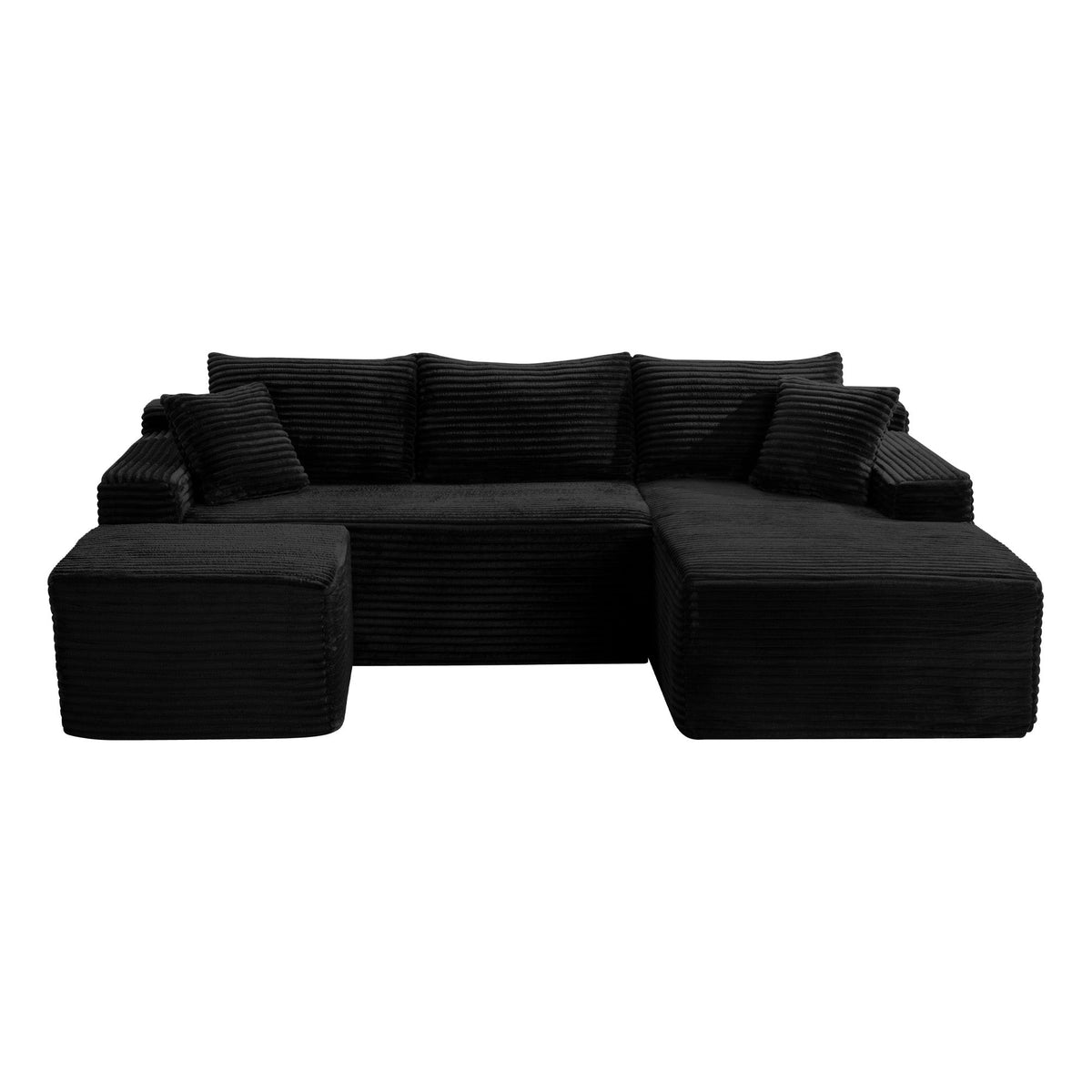 106.3" U-Shaped Cloud Sectional Sofa with Deep Seat,No Assembly Required,Modular Couches Sleeper for Living Room,Bedroom,Apartment - Sonkuki