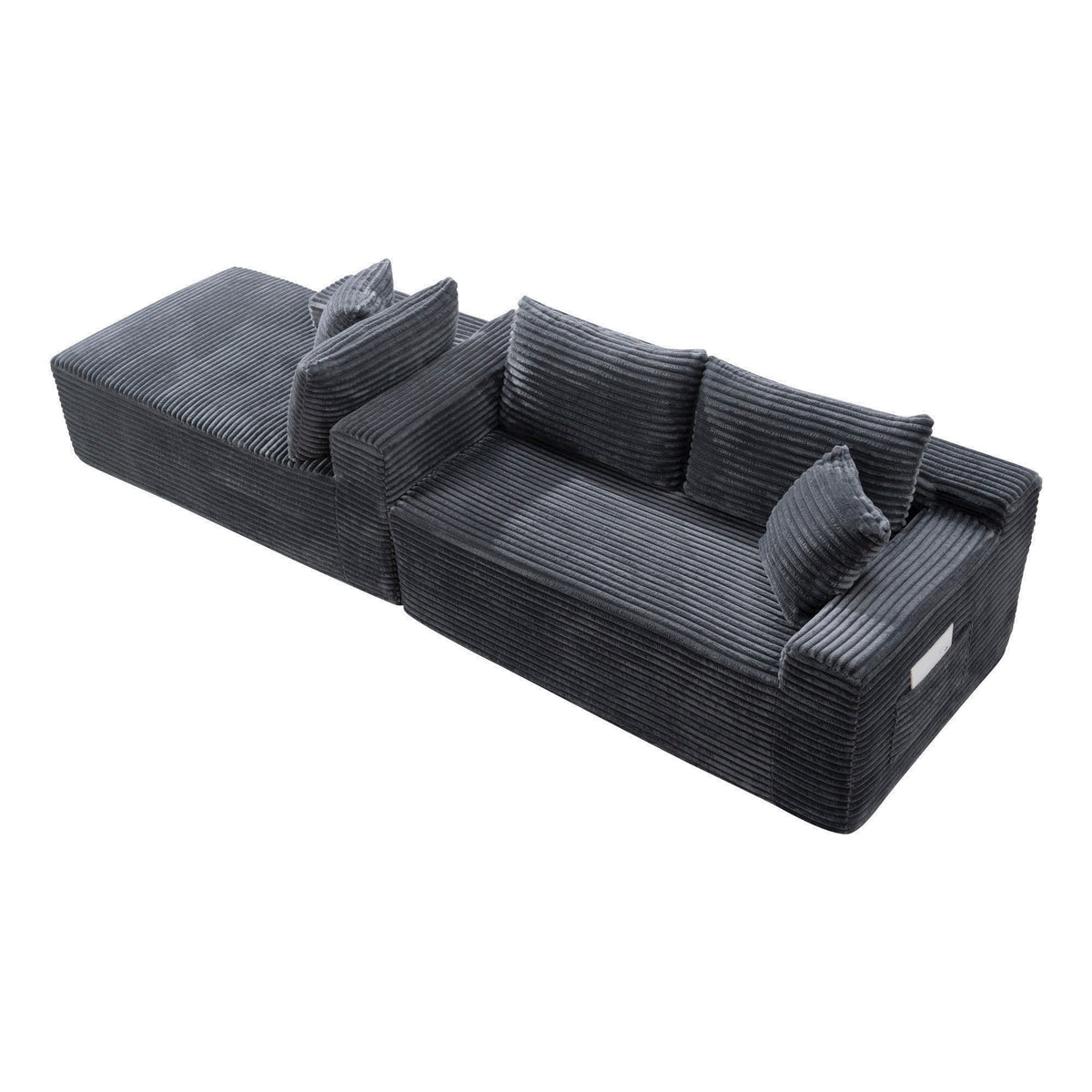 106.3" U-Shaped Cloud Sectional Sofa with Deep Seat,No Assembly Required,Modular Couches Sleeper for Living Room,Bedroom,Apartment - Sonkuki