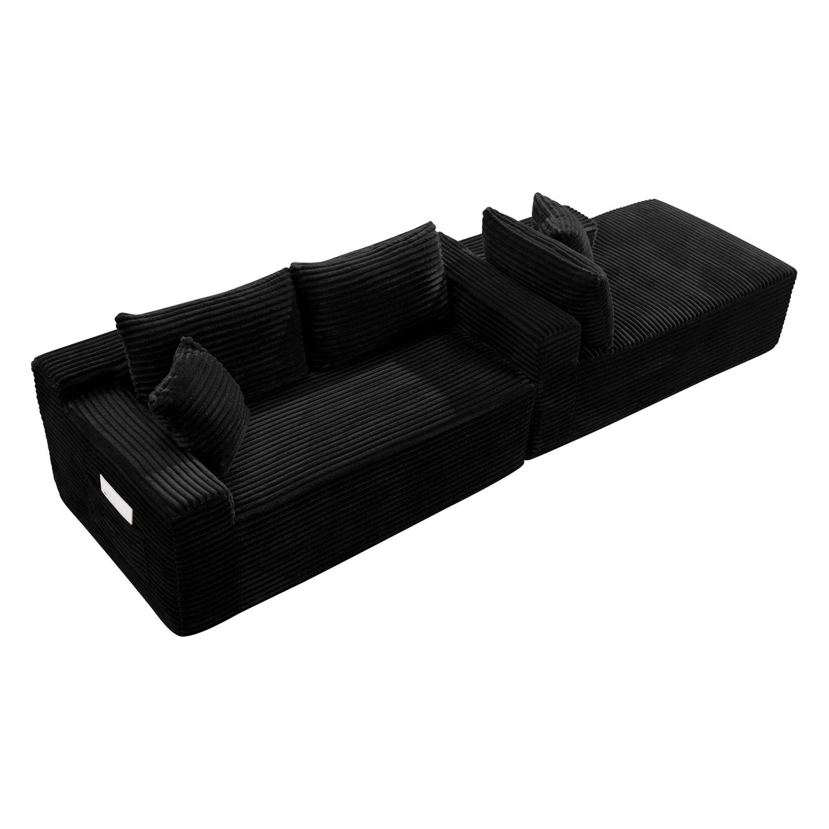 106.3" U-Shaped Cloud Sectional Sofa with Deep Seat,No Assembly Required,Modular Couches Sleeper for Living Room,Bedroom,Apartment - Sonkuki