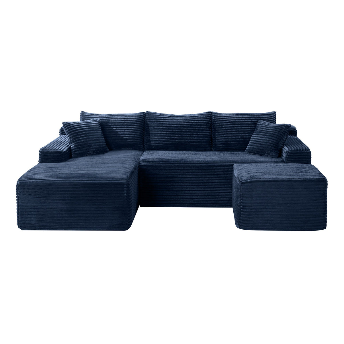 106.3" U-Shaped Cloud Sectional Sofa with Deep Seat,No Assembly Required,Modular Couches Sleeper for Living Room,Bedroom,Apartment - Sonkuki