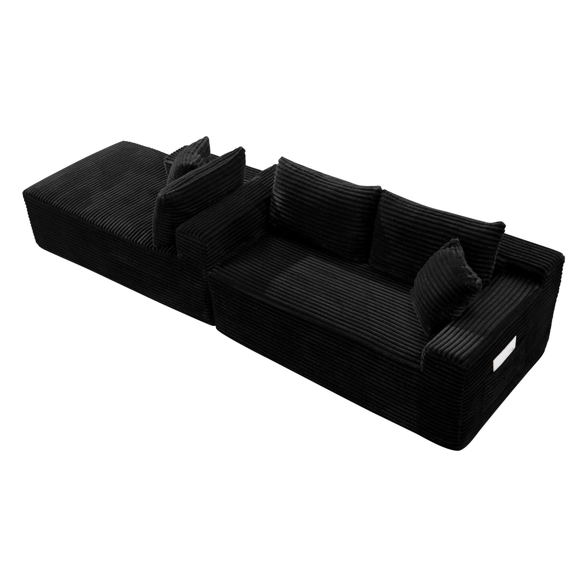 106.3" U-Shaped Cloud Sectional Sofa with Deep Seat,No Assembly Required,Modular Couches Sleeper for Living Room,Bedroom,Apartment - Sonkuki