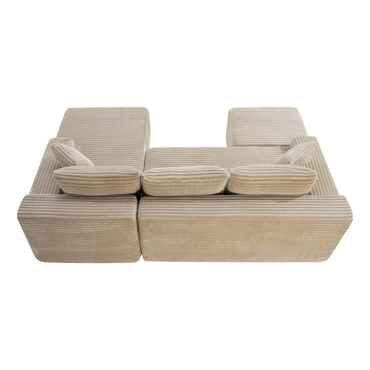 106.3" U-Shaped Cloud Sectional Sofa with Deep Seat,No Assembly Required,Modular Couches Sleeper for Living Room,Bedroom,Apartment - Sonkuki