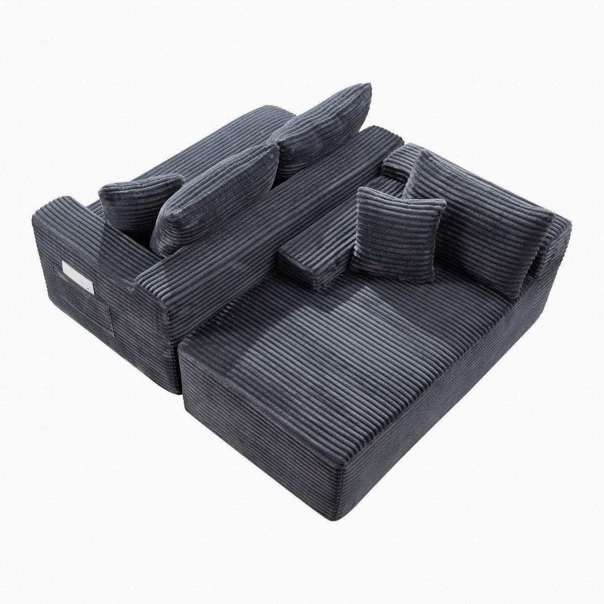 106.3" U-Shaped Cloud Sectional Sofa with Deep Seat,No Assembly Required,Modular Couches Sleeper for Living Room,Bedroom,Apartment - Sonkuki