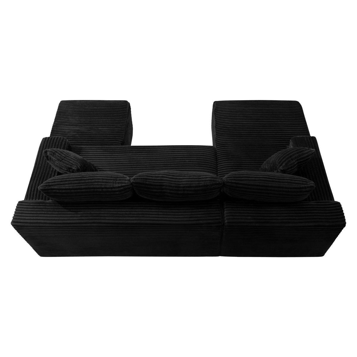 106.3" U-Shaped Cloud Sectional Sofa with Deep Seat,No Assembly Required,Modular Couches Sleeper for Living Room,Bedroom,Apartment - Sonkuki