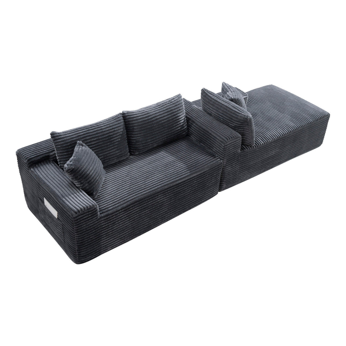 106.3" U-Shaped Cloud Sectional Sofa with Deep Seat,No Assembly Required,Modular Couches Sleeper for Living Room,Bedroom,Apartment - Sonkuki