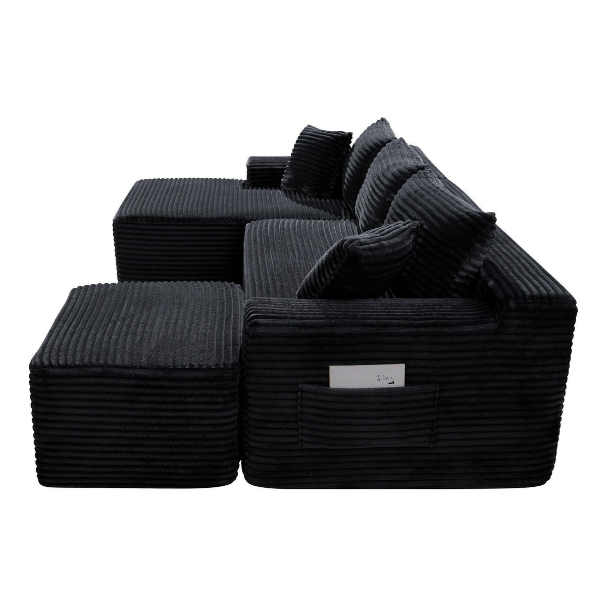 106.3" U-Shaped Cloud Sectional Sofa with Deep Seat,No Assembly Required,Modular Couches Sleeper for Living Room,Bedroom,Apartment - Sonkuki