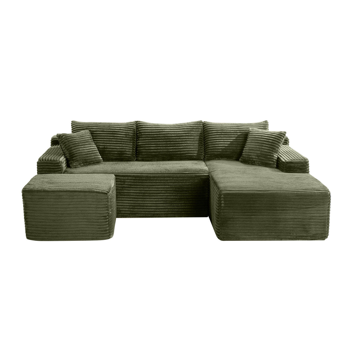 106.3" U-Shaped Cloud Sectional Sofa with Deep Seat,No Assembly Required,Modular Couches Sleeper for Living Room,Bedroom,Apartment - Sonkuki