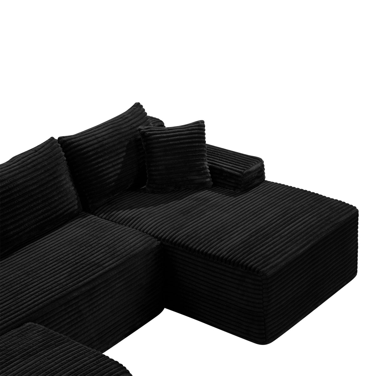 106.3" U-Shaped Cloud Sectional Sofa with Deep Seat,No Assembly Required,Modular Couches Sleeper for Living Room,Bedroom,Apartment - Sonkuki