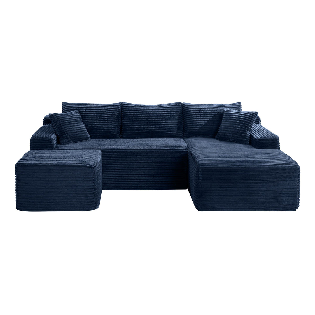 106.3" U-Shaped Cloud Sectional Sofa with Deep Seat,No Assembly Required,Modular Couches Sleeper for Living Room,Bedroom,Apartment - Sonkuki