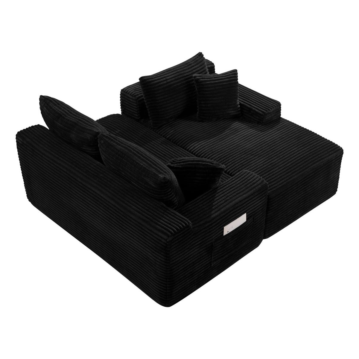 106.3" U-Shaped Cloud Sectional Sofa with Deep Seat,No Assembly Required,Modular Couches Sleeper for Living Room,Bedroom,Apartment - Sonkuki