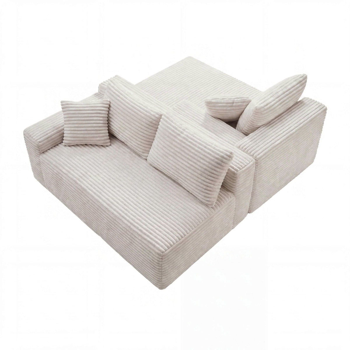 106.3" U-Shaped Cloud Sectional Sofa with Deep Seat,No Assembly Required,Modular Couches Sleeper for Living Room,Bedroom,Apartment - Sonkuki