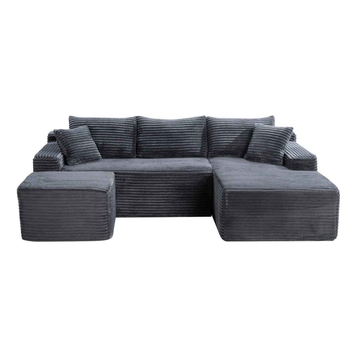 106.3" U-Shaped Cloud Sectional Sofa with Deep Seat,No Assembly Required,Modular Couches Sleeper for Living Room,Bedroom,Apartment - Sonkuki