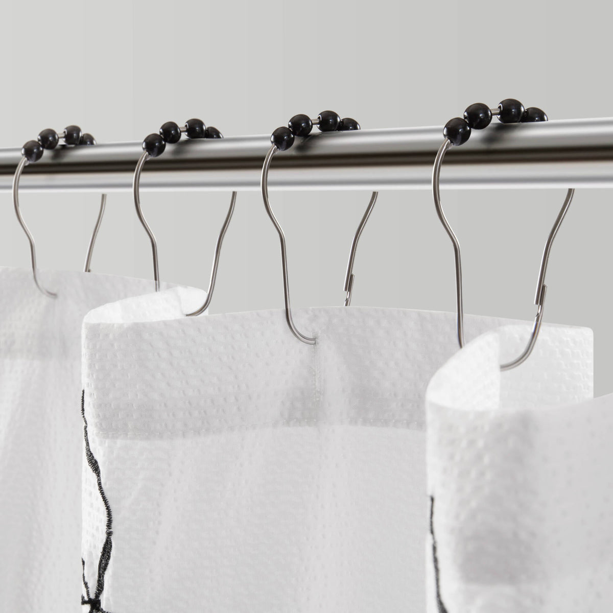 13 PCS Addison Bowed Shower Curtain Set - Sonkuki