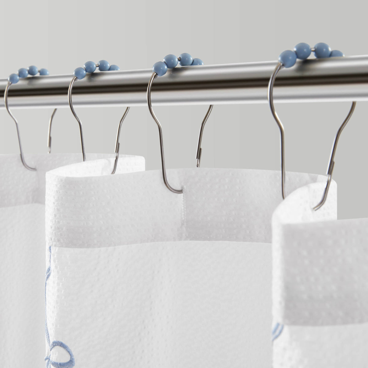 13 PCS Addison Bowed Shower Curtain Set - Sonkuki