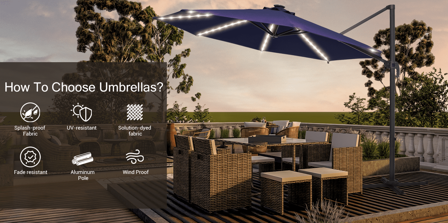 cantilever patio umbrella buying guide ZLACUIU 9x12 FT Umbrella, Large Rectangular Offset Outdoor with 360 Rotation, Heavy Duty Shade Umbrella for Garden Backyard Deck Poolside Courtyard, Turquoise : Patio, Lawn & Garden contemporary silhouette with clever engineering you can feel every time you use it Umbrella Buying Guide: Tips for