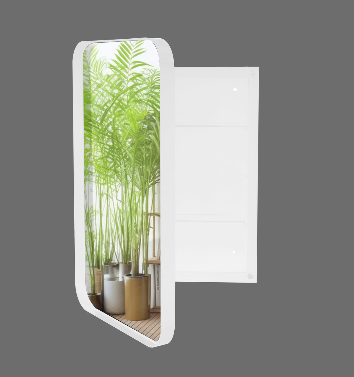 16x24 Inch Recessed Metal Framed Medicine Cabinet with Mirror - Sonkuki