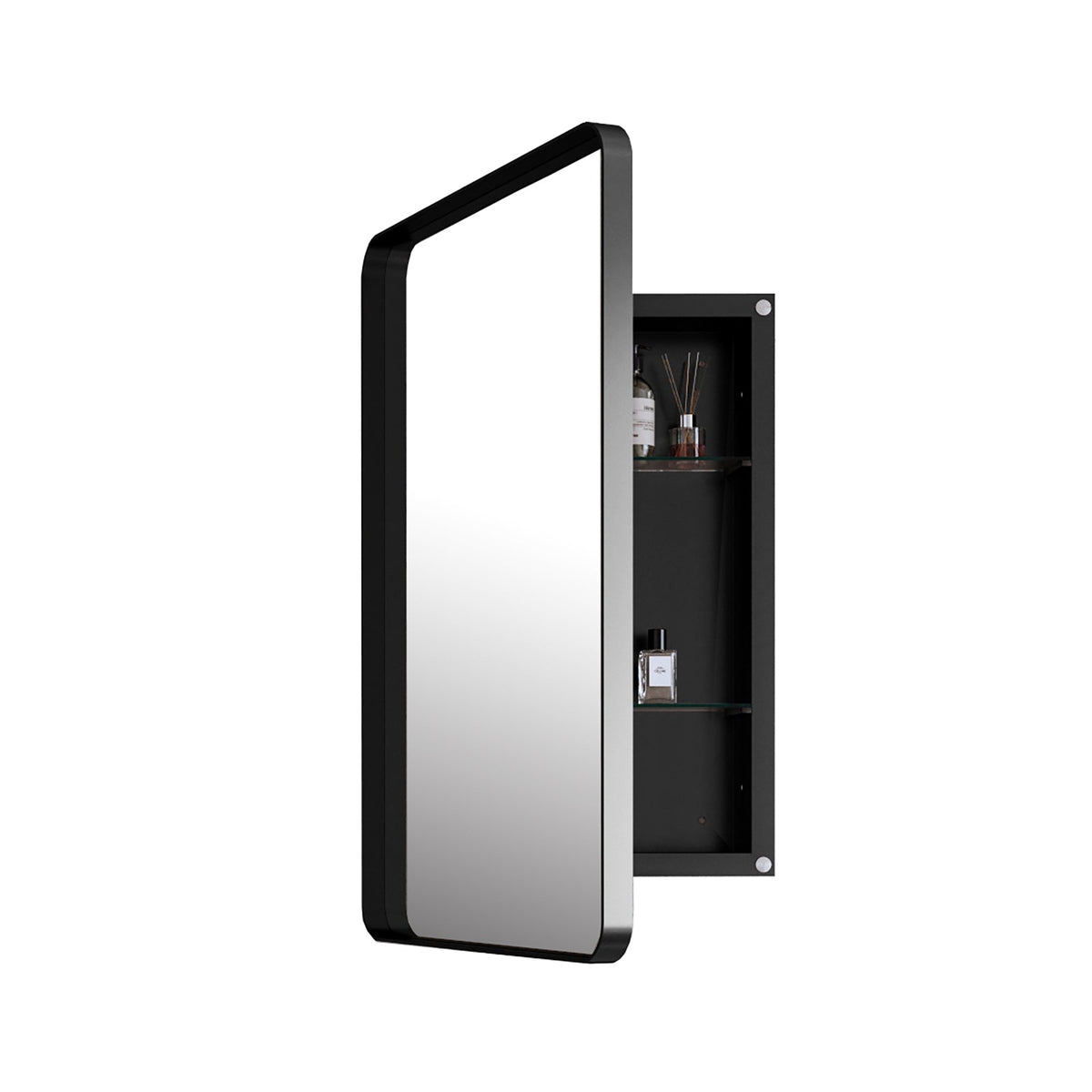 20x30 Inch Recessed Metal Framed Medicine Cabinet with Mirror - Sonkuki