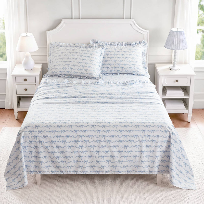 3 PCS MF Print Ruffled Hem Sheets - Sonkuki