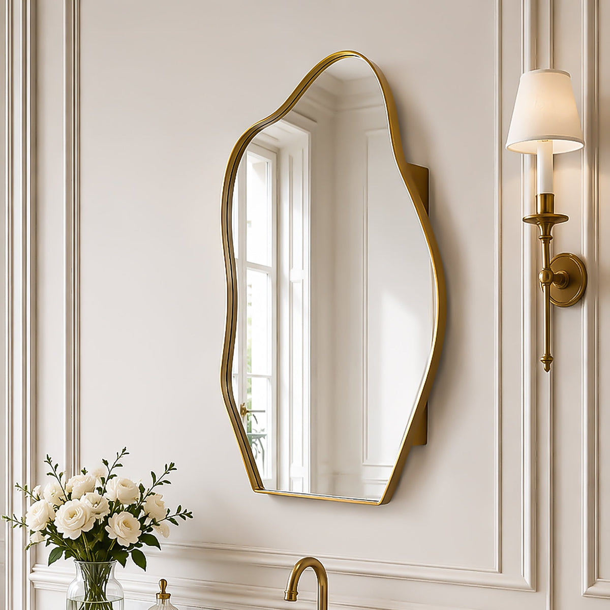 33.5"x22" Irregular Cloud-shaped Surface Mount Medicine Cabinet - Sonkuki