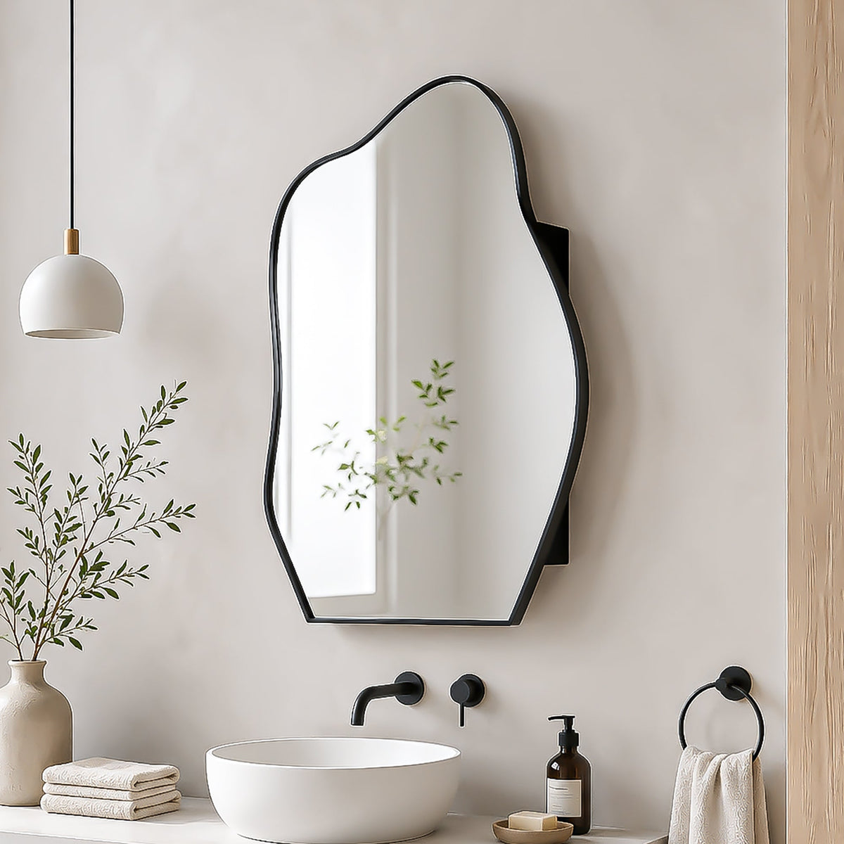 33.5"x22" Irregular Cloud-shaped Surface Mount Medicine Cabinet - Sonkuki