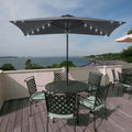 SONKUKI 10 x 6.5ft Aluminum LED Market Umbrellas.