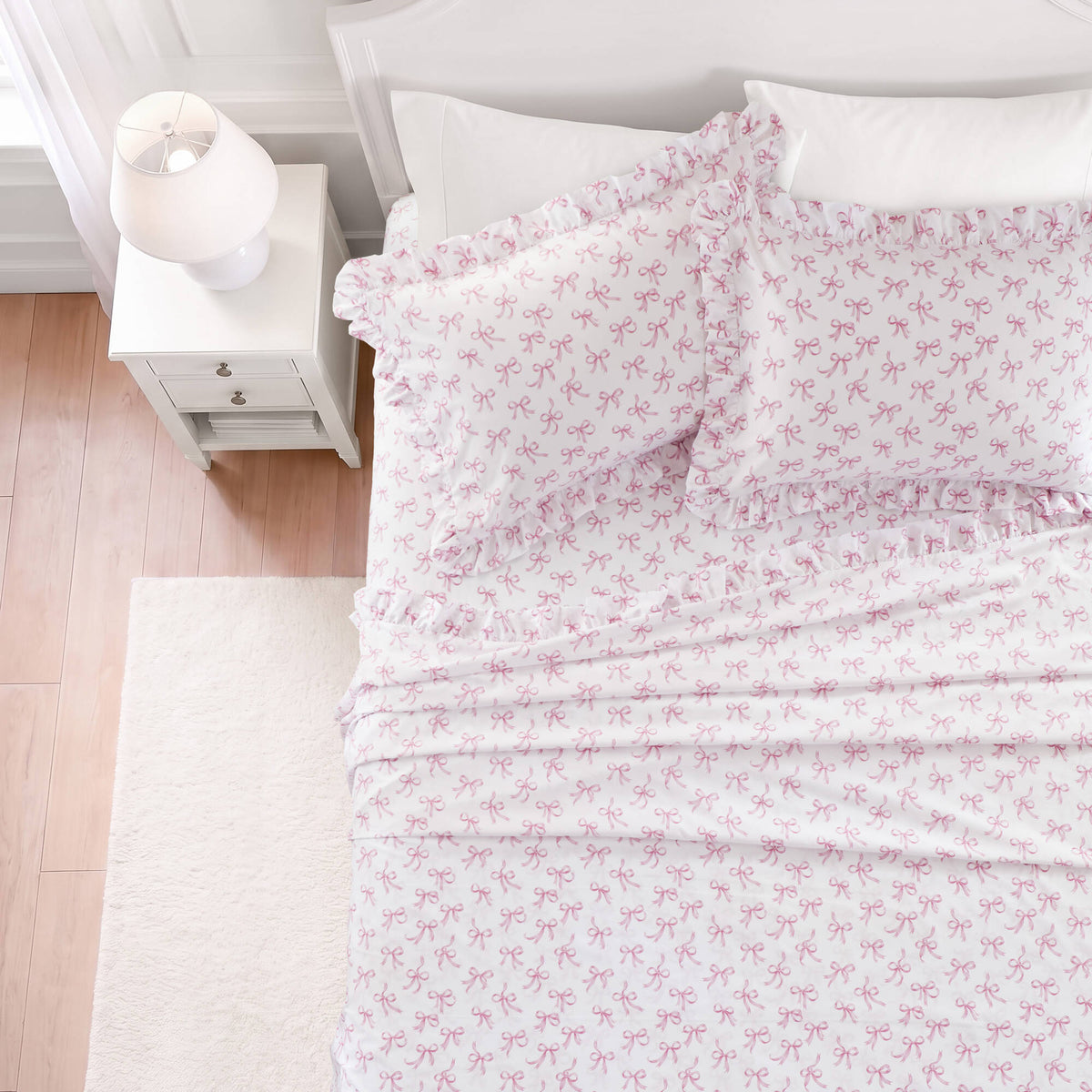 4 PCS MF Print Ruffled Hem Sheets - product image 101