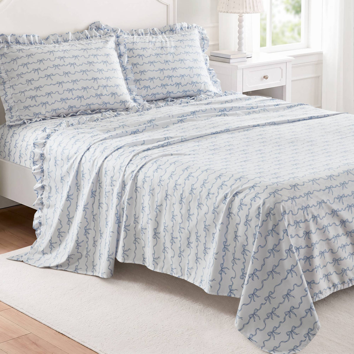 4 PCS MF Print Ruffled Hem Sheets - product image 16