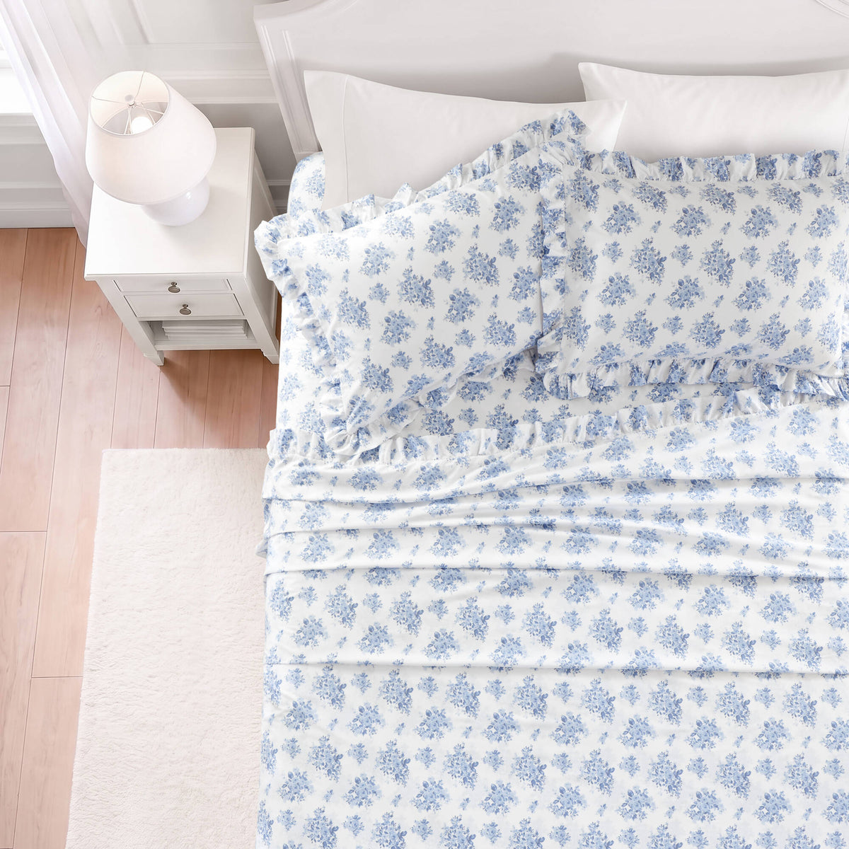 4 PCS MF Print Ruffled Hem Sheets - product image 163