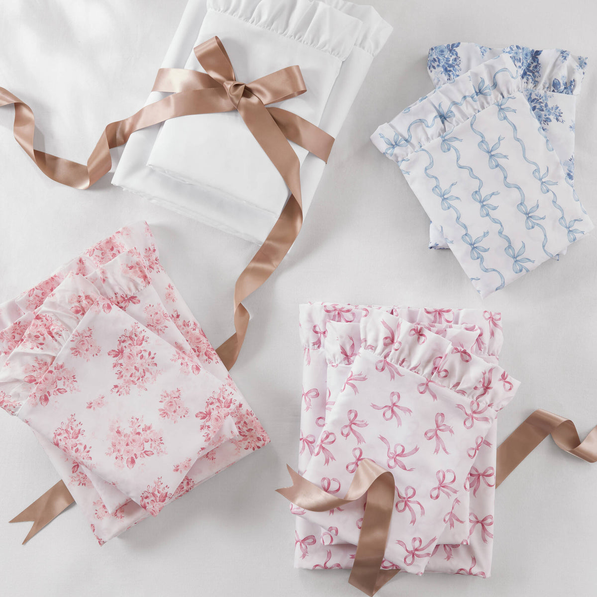 4 PCS MF Print Ruffled Hem Sheets - product image 182